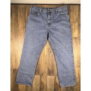 Vintage Full Blue Baggy  Denim Jeans 40 x 32 High Rise Wide Leg 9' Light Wash.